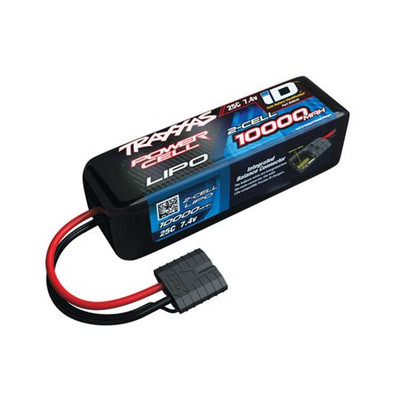 Traxxas 2S "Power Cell" 25C LiPo Battery w/iD Traxxas Connector (7.4V/10,000mAh) (TRA2854X) Traxxas 2S "Power Cell" 25C LiPo Battery w/iD Traxxas Connector (7.4V/10,000mAh) (TRA2854X)