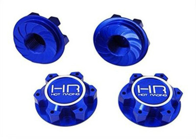Aluminum 25mm Hex Serrated Nut Blue X-Maxx