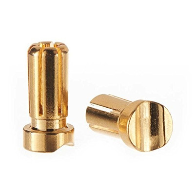 TQ RACING 5mm Gold Plated 13mm Long Bullet (Short) TQ RACING 5mm Gold Plated 13mm Long Bullet (Short)