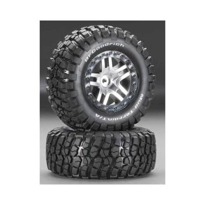 Traxxas Paddle Tires w/SCT Split Spoke Rear Wheel (2) - BeachRC.com