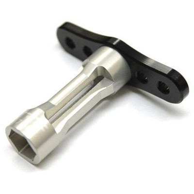 STRC Aluminum Long Shank Hex Nut Wrench 17mm (Silver)