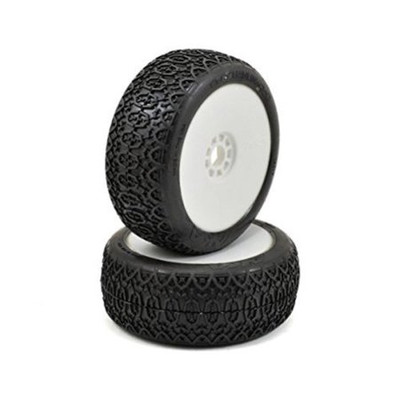 AKA Chain Link 1/8 Buggy Pre-Mounted Tires (2) (White) (Soft - Long Wear) (AKA14017XRW) AKA Chain Link 1/8 Buggy Pre-Mounted Tires (2) (White) (Soft - Long Wear) (AKA14017XRW)