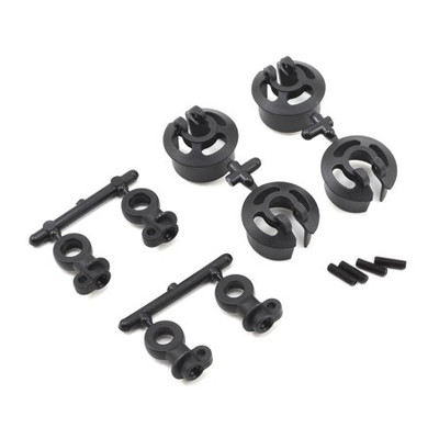 Tekno RC Locking Shock Rod End & Spring Perch Set (Revised, 16mm Shocks)