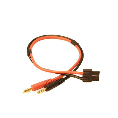 Racers Edge Charge Adapter: Male TRX HC to Male 4mm Bullets-300mm Wire Racers Edge Charge Adapter: Male TRX HC to Male 4mm Bullets-300mm Wire