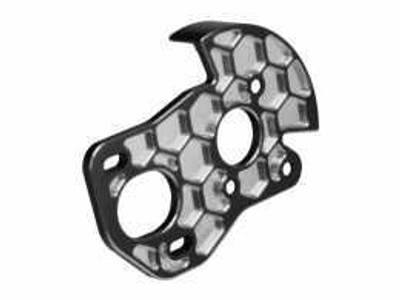 JConcepts B6 "Honeycomb" 3 Gear Laydown Motor Plate w/Shield (Black) JConcepts B6 "Honeycomb" 3 Gear Laydown Motor Plate w/Shield (Black)