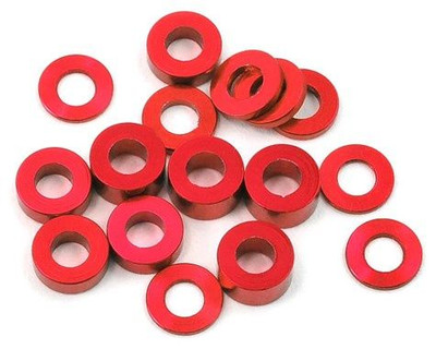 17.5 RC M3 Ball Stud Washers (16) (Red) 17.5 RC M3 Ball Stud Washers (16) (Red)