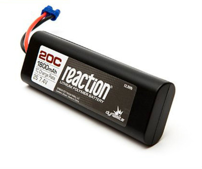 Dynamite Reaction 7.4V 1800mAh 2S 20C LiPo Hard Case (EC3) Dynamite Reaction 7.4V 1800mAh 2S 20C LiPo Hard Case (EC3)