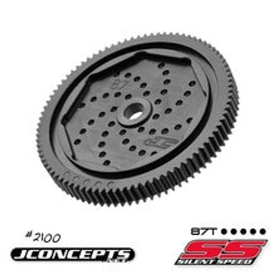 JConcepts - 48 pitch, 87T, Silent Speed Machined Spur Gear
Part # - 2100
(fits B4.1, T4.1, B44.1 and SC10)