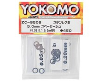 Yokomo 5x8mm Spacer Shim Set (0.05 Yokomo 5x8mm Spacer Shim Set (0.05