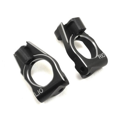 Yokomo Aluminum Front Steering Hub Carrier (Black) (2) (10°)