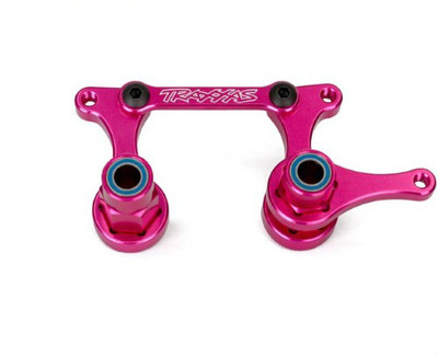 TRAXXAS T6 Aluminum Steering Bellcrank, Drag Link & 5x8mm Ball Bearings (Pink) (TRA3743P)