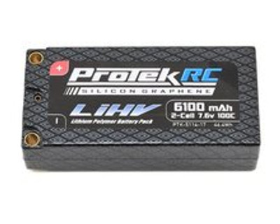 ProTek RC 2S 100C Silicon Graphene HV Shorty LiPo Battery (7.6V/6100mAh) w/5mm Connectors (ROAR Approved)