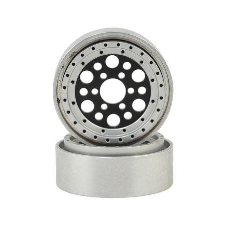 Vanquish Products OMF Outlaw II 1.9" Beadlock Wheels (Black/Clear) (2)