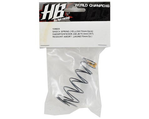 HB Racing 68mm Big Bore Shock Spring (Yellow) (2) (73.8gF