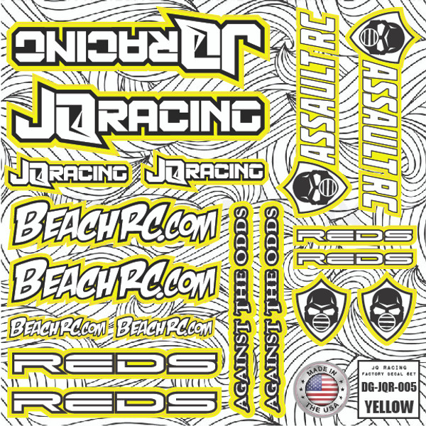 DG Designs JQ Racing Decal Sheet (Yellow)