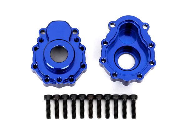 Traxxas TRX-4 Aluminum Outer Portal Housings (Blue) (TRA8251X)