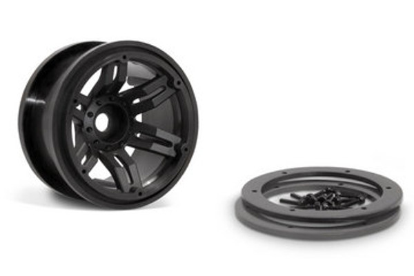 Axial 2.2 Rockster Beadlocks - Black (2pcs) (AX8091) 