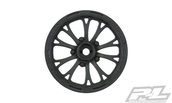 Pro-Line 2WD Pomona Drag Spec 2.2" Front Drag Racing Wheels (2) w/12mm Hex (Black) (PRO2775-03)