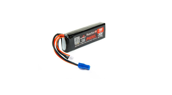 Dynamite 11.1V 1400mAh 3S 30C Reaction 2.0 LiPo Battery: EC3