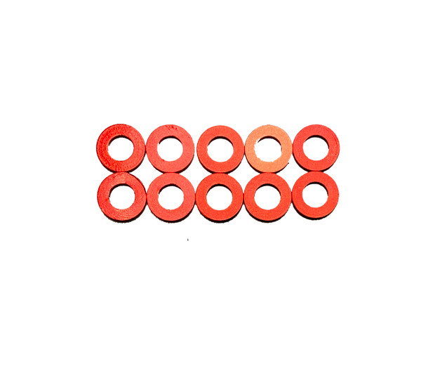 Assault RC Revolver M3x1mm Ball Stud Washer Set (Red) (10)