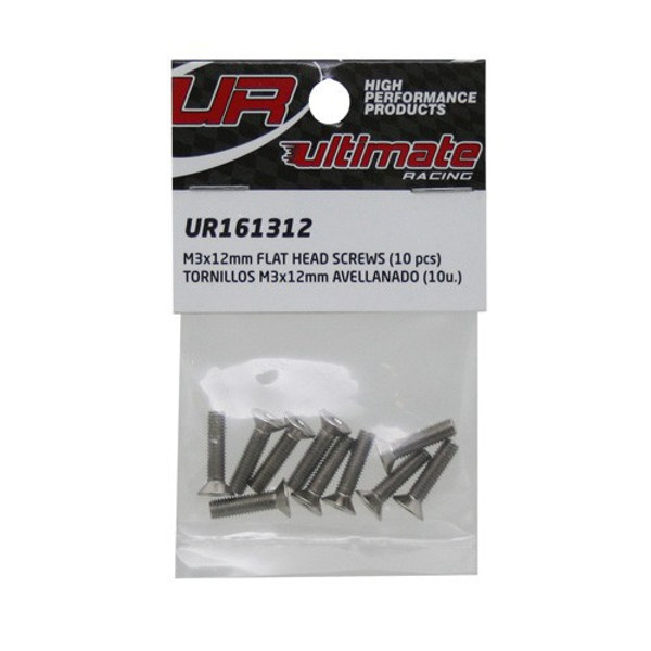 Ultimate Racing M3X12MM Flat Head Screws (10 PCS)