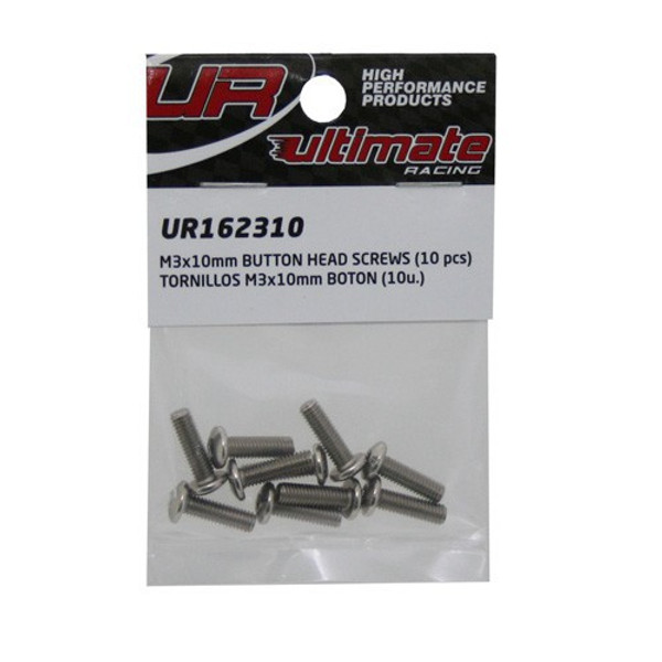 Ultimate Racing M3X10MM Button Head Screws (10 PCS) (UR162310) packaging
