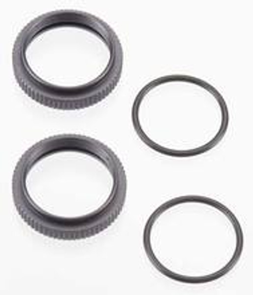 TEKNO Aluminum Shock Adjustment Nut Set (Gun Metal) (2)