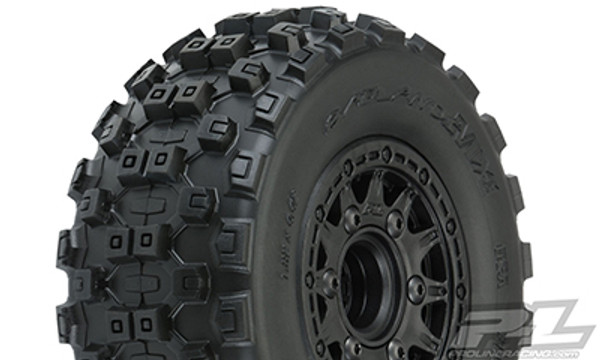 Pro-Line Badlands MX SC Tires w/Raid Wheels (Black) (2) (Slash Front) (M2) w/12mm Hex (PRO10156-10)