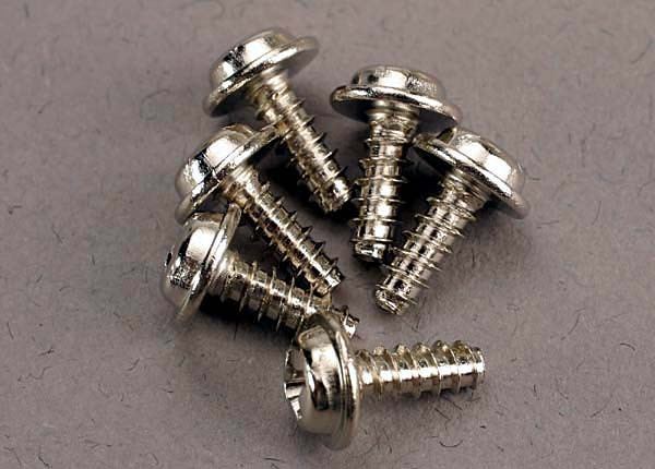 Traxxas 3x8mm Washerhead Screws (6) - BeachRC.com