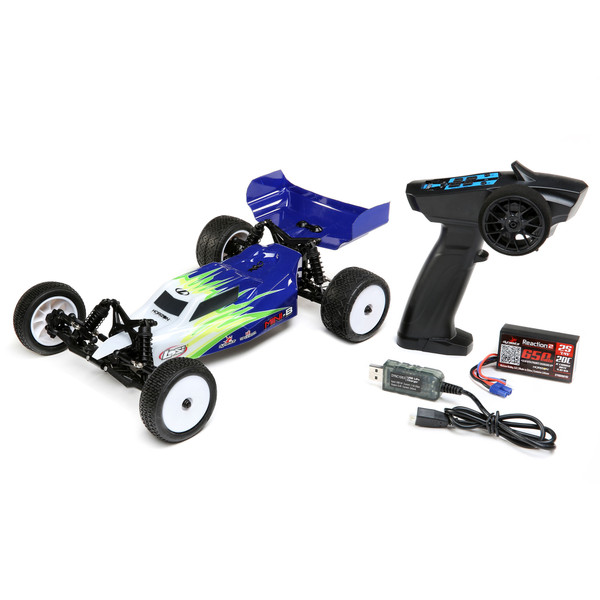 Losi Mini-B 1/16 2WD Buggy - RTR (Brushed) (Yellow/White