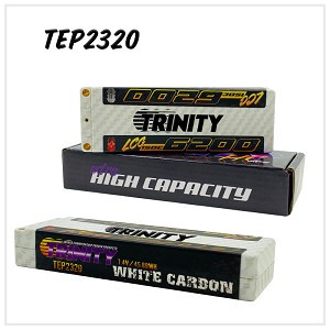 Trinity White Carbon 2S 7.4V LCG 6200MAH 150C STICK W/5MM BULLETS