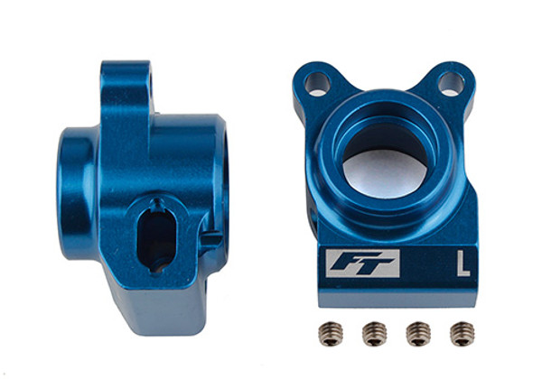 Team Associated RC10B6.2 FT Rear Hubs, blue aluminum