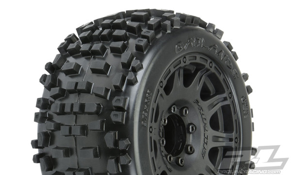 Pro-Line Badlands 3.8" All Terrain Tires Mounted Removable Hex 17mm Wheels