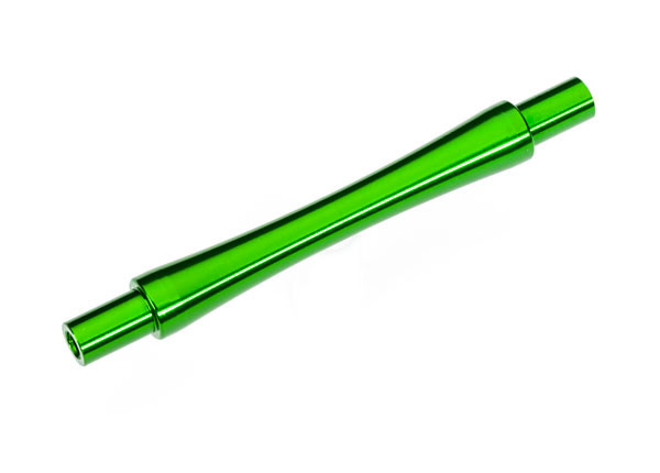 Axle, wheelie bar, 6061-T6 aluminum (green-anodized) (1)/ 3x12 BCS (with threadlock) (2)
