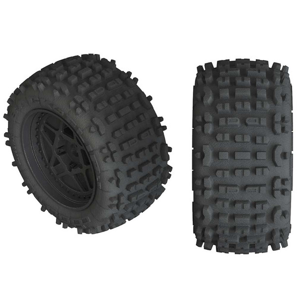 ARRMA 1/10 dBoots Backflip LP 3.8 Pre-Mounted Tires, (17mm) (2) 