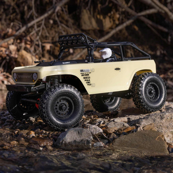 Axial 1/10 SCX10 II Deadbolt 4WD Brushed RTR, Tan - BeachRC.com