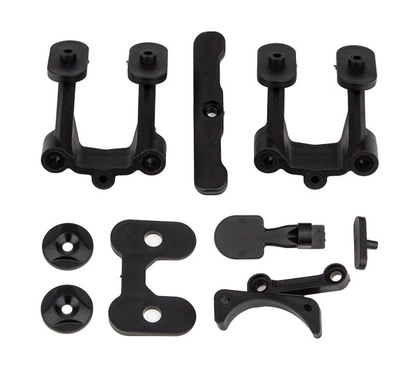 Team Associated RC10B74.2 Rear Body, Wing & Fan Mounts w/Rear Bumper