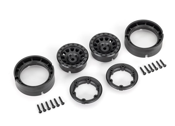 Traxxas Wheels, 1.0" Method Race Wheels 105 Beadlock (black, beadlock)