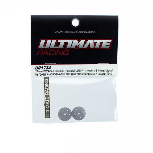 Ultimate Racing 16mm Conical Shock Pistons (Grey) (6X1.4MM) (2pcs