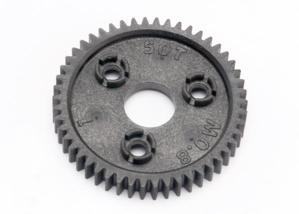 Spur gear, 50-tooth (0.8 metric pitch, compatible with 32-pitch)
