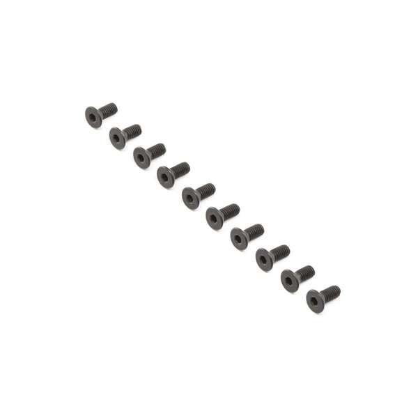 Losi Flat Head Screws M4 x 10mm (10) (Steel-Black Oxide)