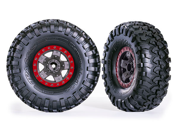 Traxxas TRX-4 Sport Wheels Assembled w/Canyon Trail 2.2 Tires (Red
