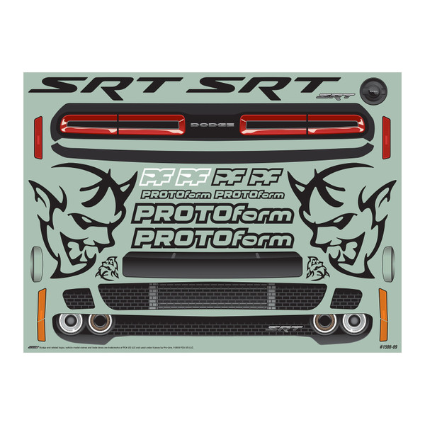 PROTOform 1/7 Dodge Challenger SRT Demon Clear Body: ARRMA