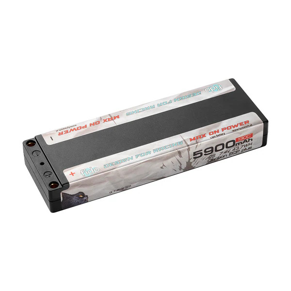 Fido LipoMaxx RC Racing Lipo Battery 5900mAh 2S 7.4V Stick Pack