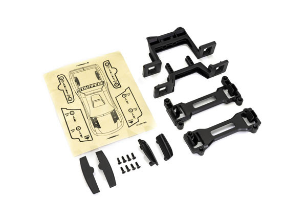 Traxxas Body conversion kit for 2wd Stampede (includes front & rear body mounts, latches, hardware) (for clipless mounting)