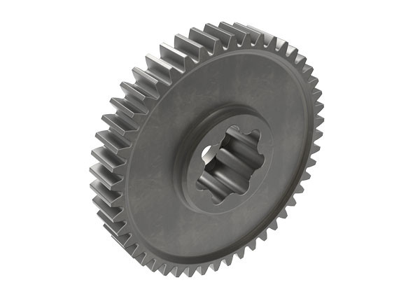 Spur gear, steel, 47-tooth (0.8 metric pitch, compatible with 32-pitch)
