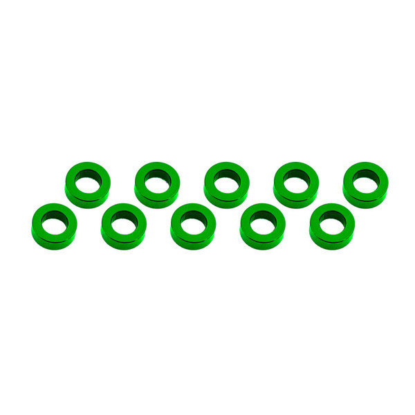 Ultimate Racing ALUMINUM SHIM (3X6X2MM) Green (10PCS)