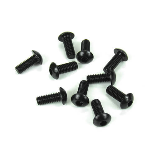 Tekno RC M4x10mm Button Head Screws (black, 10pcs)