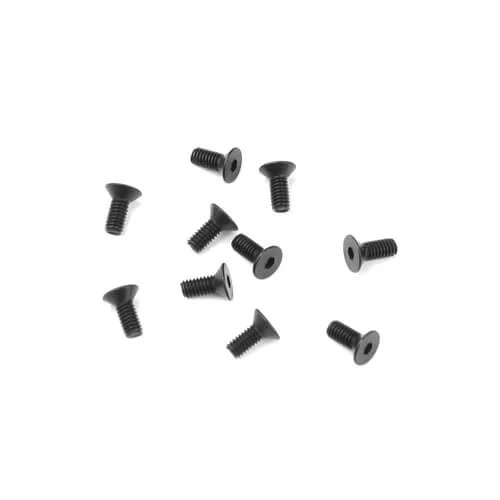 Tekno  M2.5x6mm Flat Head Screws (black, 10pcs)