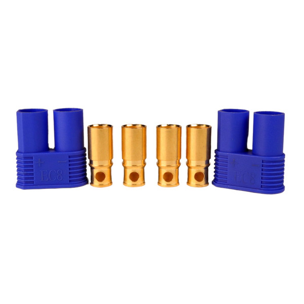 Assault RC High Current EC8 Connectors (2) (Female/Battery)